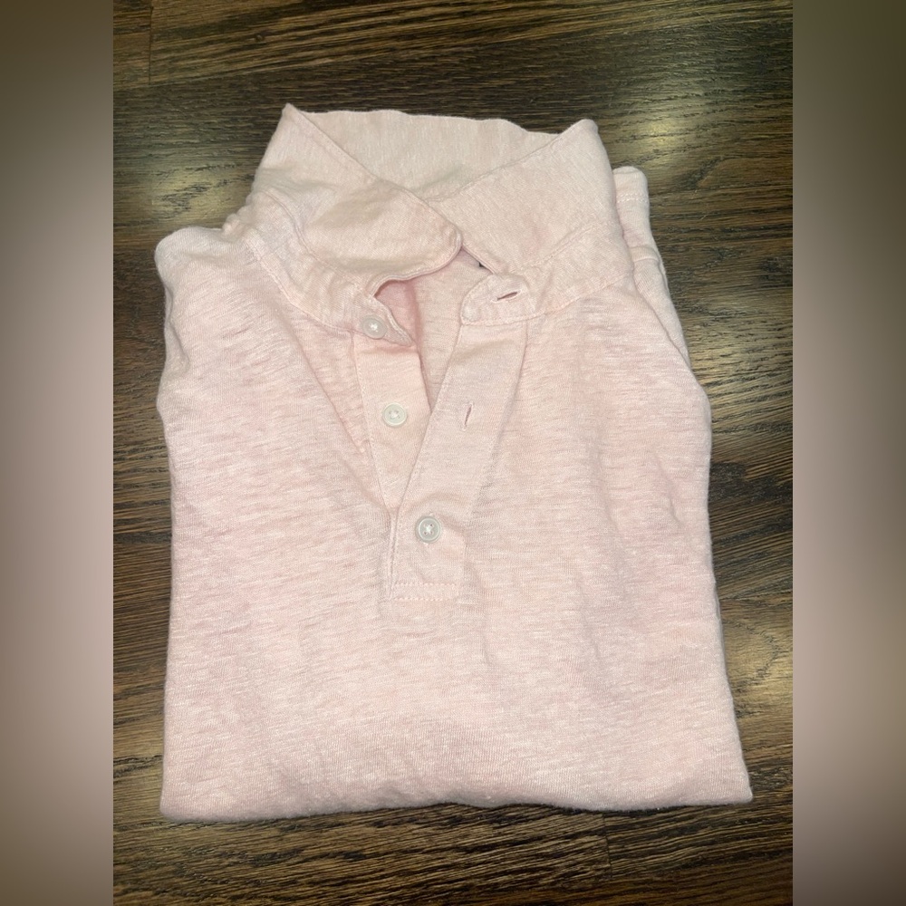Light Pink Collared Linen Shirt Boys M